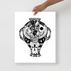 “Divine Lovers Emphora" Sun and Moon Lovers Art | Line Art Print