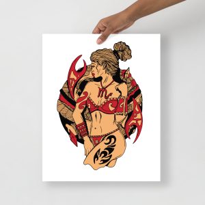 Royal Red Scorpio Art "Scorpio Beauty" | Scorpio Woman Art