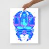 Blue Art Print "Blue Libra Beauty" Blue Drawing Art