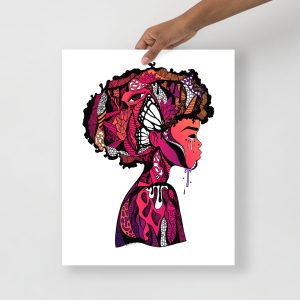 Sunset Afrocentric Art Print "Beautiful Mind" Afrocentric Wall Art