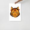 Orange Wall Art Print "Mystical Wildcat" Orange Art - Image 3