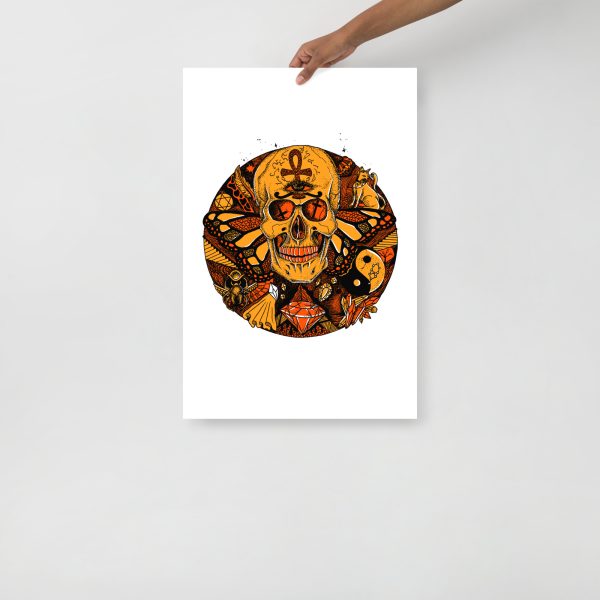 Orange Wall Art Print "Circle of Humanity" Orange Art - Image 3