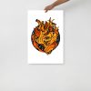 Orange Wall Art Print "Cosmic Heart" Orange Art - Image 3