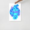 Blue Art Print "Blue Scorpio Beauty" Blue Drawing Art - Image 3