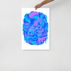 Blue Art Print "Abstract Wave Of Thoughts 2" Blue Drawing Art - Image 3