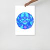 Blue Art Print "Blue Circle of Humanity" Blue Drawing Art - Image 3