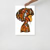 Orange Afrocentric Art Print "Beautiful Mind" Afrocentric Wall Art - Image 3