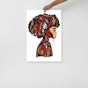 Royal Red Afrocentric Art Print "Beautiful Mind" Afrocentric Wall Art - Image 3