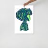 Green Afrocentric Art Print "Beautiful Mind" Afrocentric Wall Art - Image 3