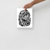 "Lost Flamingo" Flamingo Wall Art | Flamingo Line Art Print - Image 3