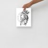 “Goddess of Egypt" Black Queen Art | Art Braids Drawing Print - Image 3
