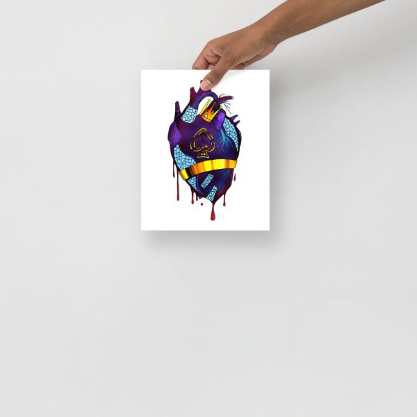 Heart Drawing “Royal Heart” Anatomical Heart Art Print - Image 3