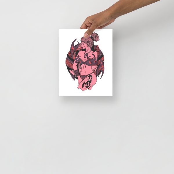 Mauve Rose Scorpio Art "Scorpio Beauty" | Scorpio Woman Art - Image 3