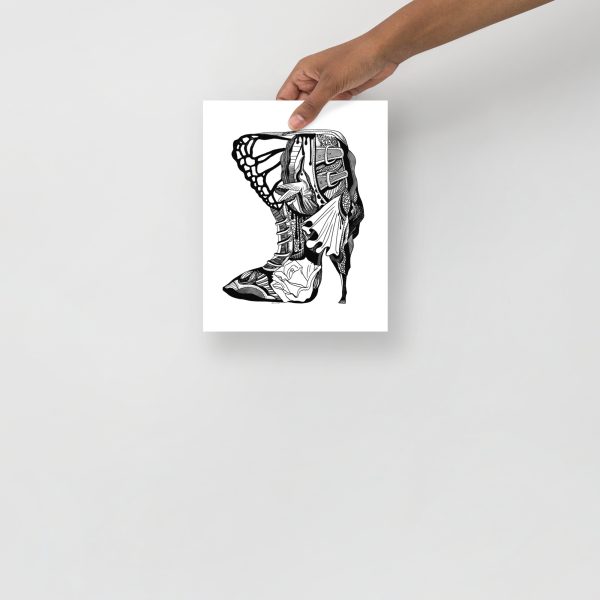 Heels Drawing "Hummingbird High Heel Boots" High Heel Art - Image 3