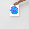 Blue Art Print "Abstract Wave of Thoughts 1" Blue Drawing Art - Image 4