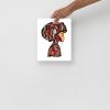 Royal Red Afrocentric Art Print "Beautiful Mind" Afrocentric Wall Art - Image 4