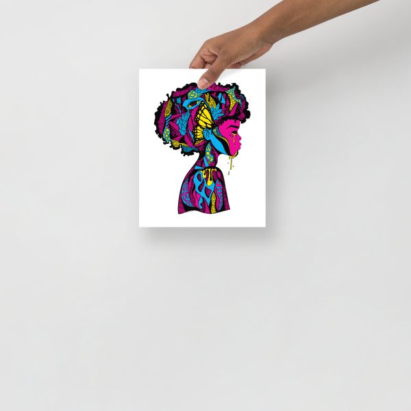 CMYK Pink Afrocentric Art Print "Beautiful Mind" Afrocentric Wall Art - Image 4
