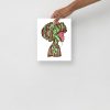 Pink and Green Afrocentric Art Print "Beautiful Mind" Afrocentric Wall Art - Image 4