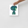 Green Afrocentric Art Print "Beautiful Mind" Afrocentric Wall Art - Image 4