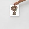 Sage Green Afrocentric Art Print "Beautiful Mind" Afrocentric Wall Art - Image 4