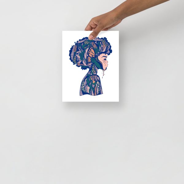 Pink Afrocentric Art Print "Beautiful Mind" Afrocentric Wall Art - Image 4