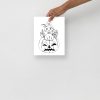 Cat Drawing “Cat on a Pumpkin” Cat Art Print - Image 3