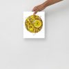 Yellow Skull Artwork "Skull and Dreamcatcher Circle" Skull Drawing - Image 3