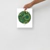Green Gold Skull Artwork "Skull and Dreamcatcher Circle" Skull Drawing - Image 3