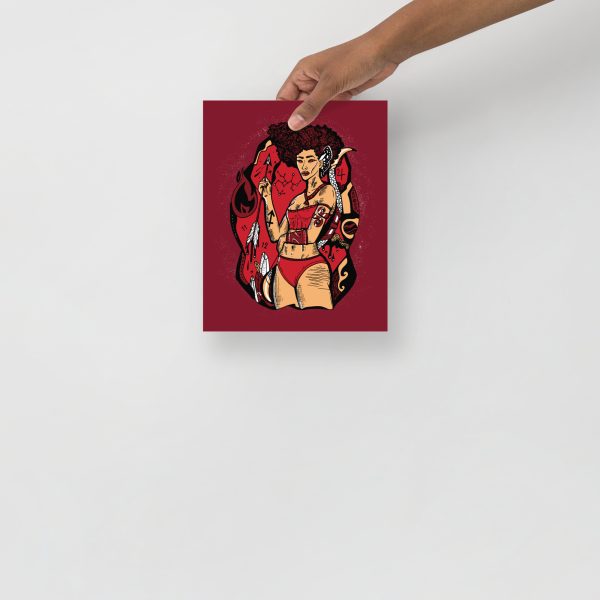 Royal Red Sagittarius Art “Sagittarius Goddess 1” Sagittarius Drawing - Image 3