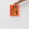 Black and Orange Sagittarius Art “Sagittarius Goddess 1” Sagittarius Drawing - Image 3
