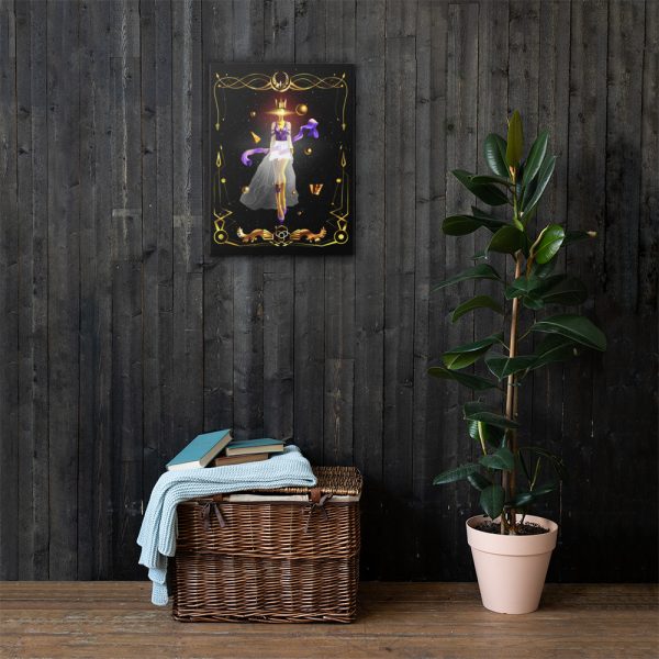 Fashion goddess art illustration blending design techniques with fantasy imagination for stylish wall decor