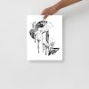 Minimal goddess heels art print on matte museum-quality paper for chic wall decor