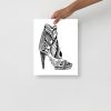 Minimal Goddess Heels No. 7 high heel art print on matte museum-quality paper