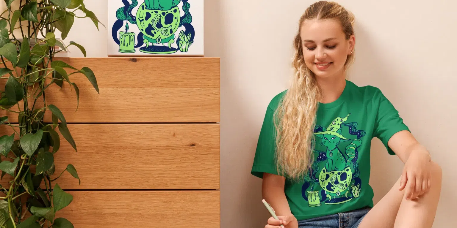 green cat shirts