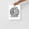 Matte museum-quality art print of a high heel drawing with mandala detail for wall decor