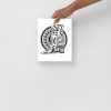 Matte museum-quality high heel art print featuring heels and mandala line drawing