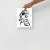 Minimal high heel art print on matte museum-quality paper styled to elevate a chic space
