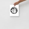 Circle of the Hummingbird black and white line art print celebrating nature and resilience