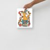 Magical Cat of Fortune cat art print on matte museum-quality paper for chic decor