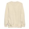 Pink and green Magical Cat of Fortune drawing printed on a soft fleece crew neck sweatshirt