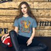 Magical Cat of Fortune t-shirt in soft cotton featuring a whimsical cafe cat design