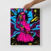 Pink mom art print titled Mother of Moon on matte museum-quality paper for wall decor