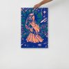 Pink mom art print titled Mother of Moon on matte museum-quality paper
