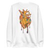 Musical heart sweatshirt with ribbed crew neck, long sleeves, and soft fleece interior for streetwear style