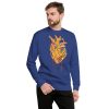 Musical Heart sweatshirt with ribbed crew neck and soft fleece interior for streetwear style