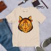 Black and orange Mystical Wildcat graphic t-shirt in soft ring-spun cotton