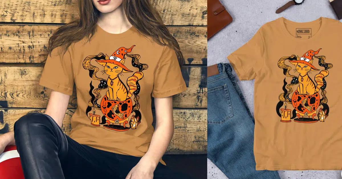 orange cat shirt