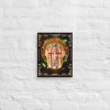 Afrofuturism canvas print featuring Retro Gold African Mask No. 34 contemporary art