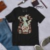 Sage green cat shirt featuring a Magical Cat of Fortune design in soft ring-spun cotton