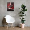 Sith red Star Wars Nike concept shoe rendered as canvas wall art with galactic detailing